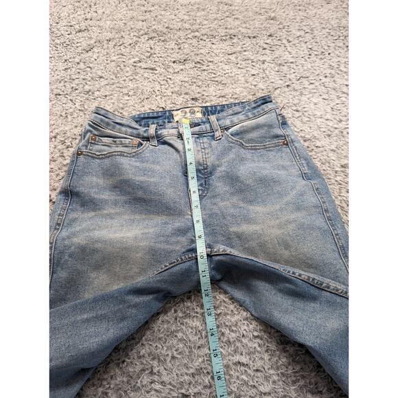 We the Free Jeans Women 28 Blue Distressed High Rise Casual CRVY Cropped Stretch - Picture 7 of 10